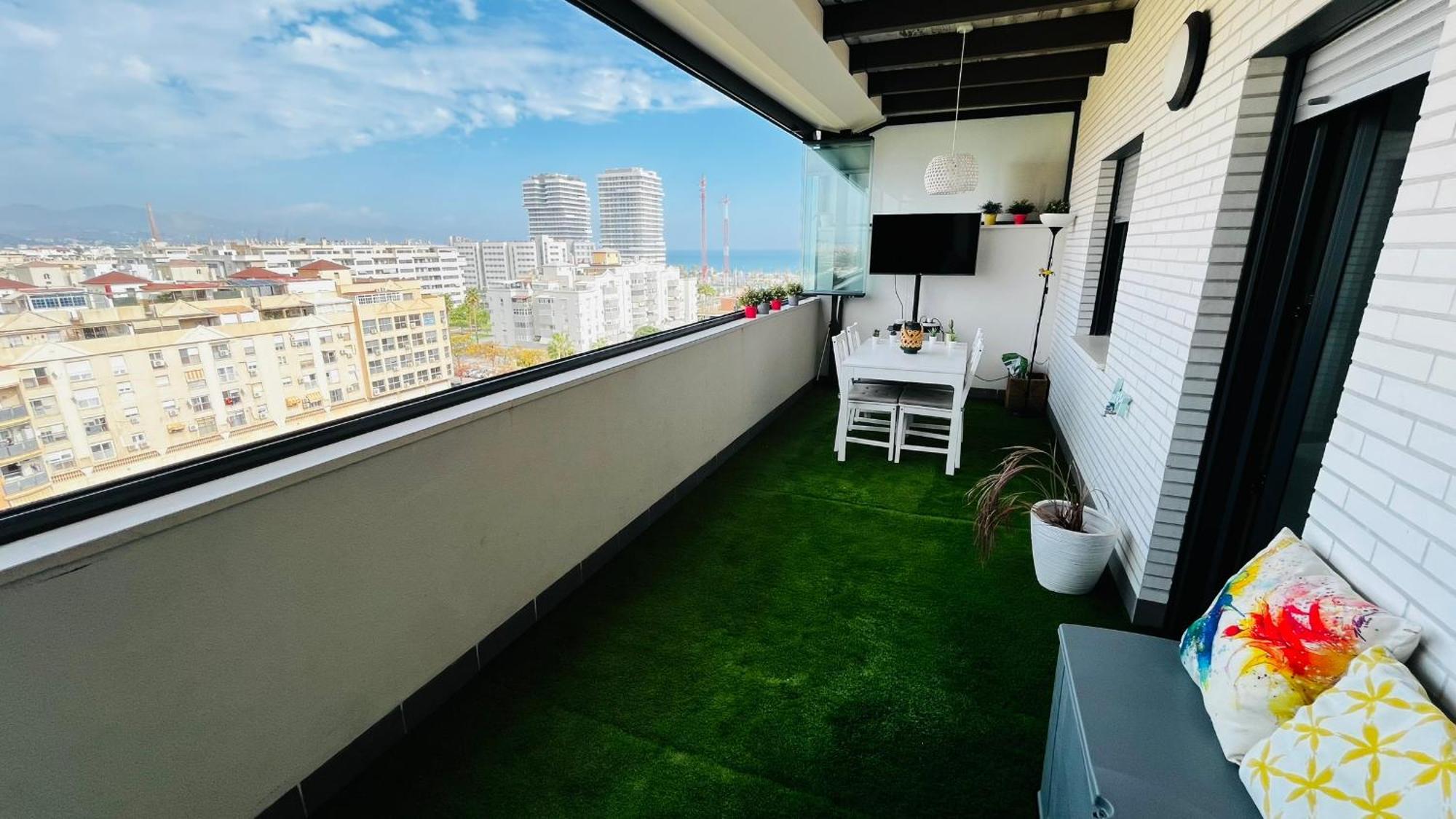 Atico Con Piscina Y Vistas Al Mar Habitat Litoral Appartement Málaga Buitenkant foto